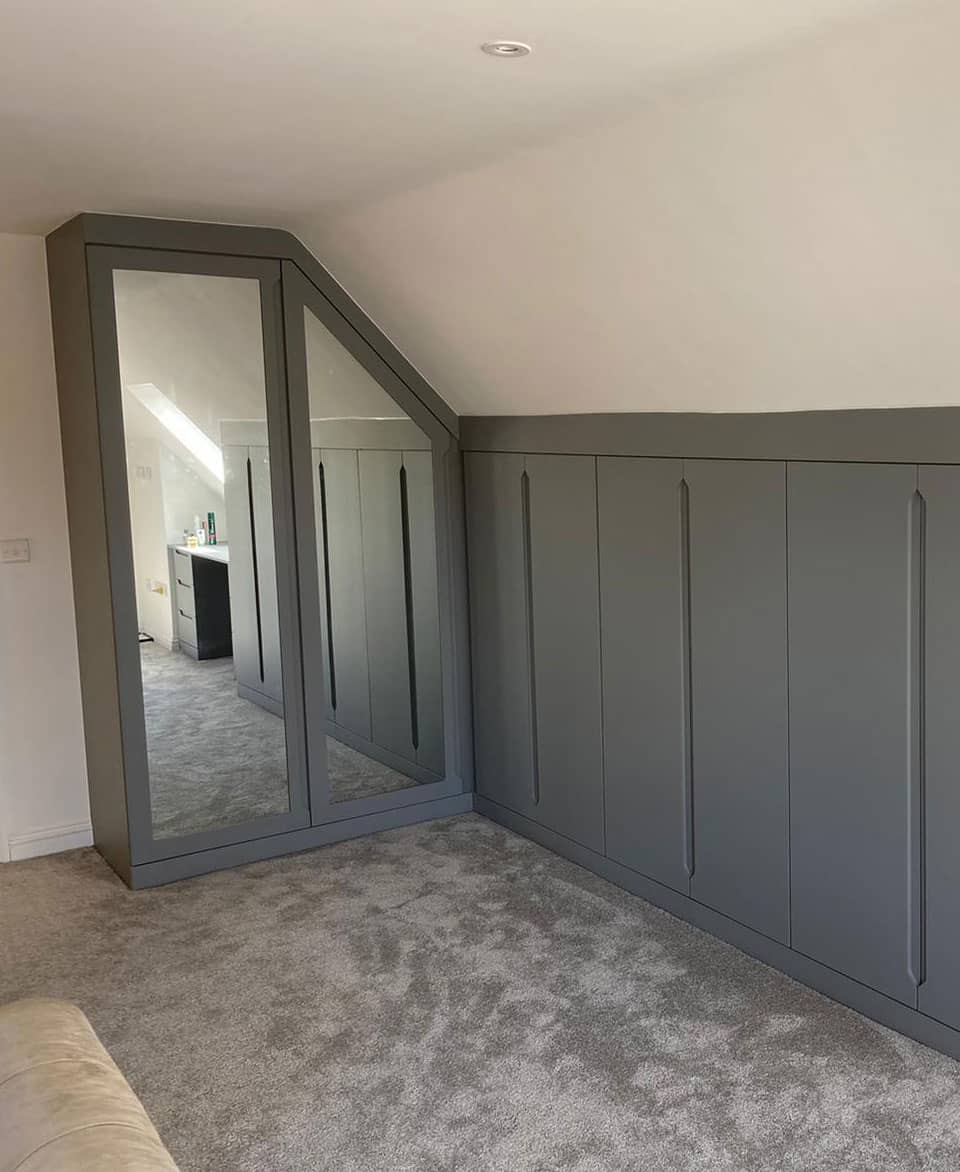 Angled wardrobe doors deals